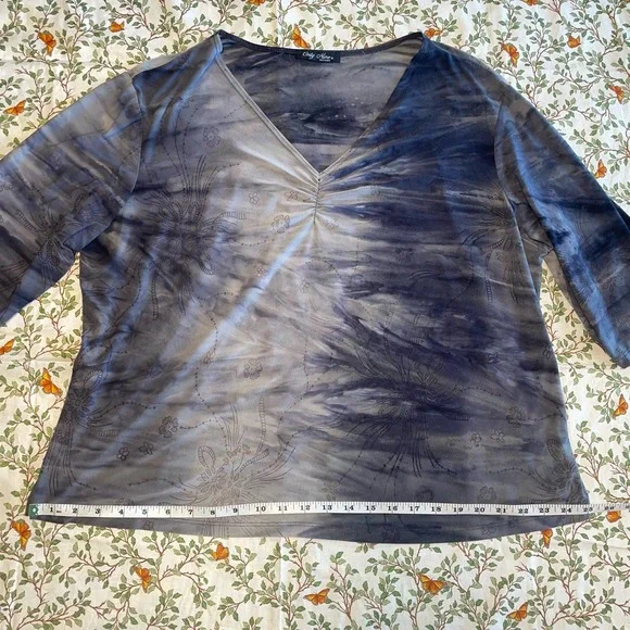 Women’s Only Nine Tye Dye Floral Embellished Top - Picture 4 of 7